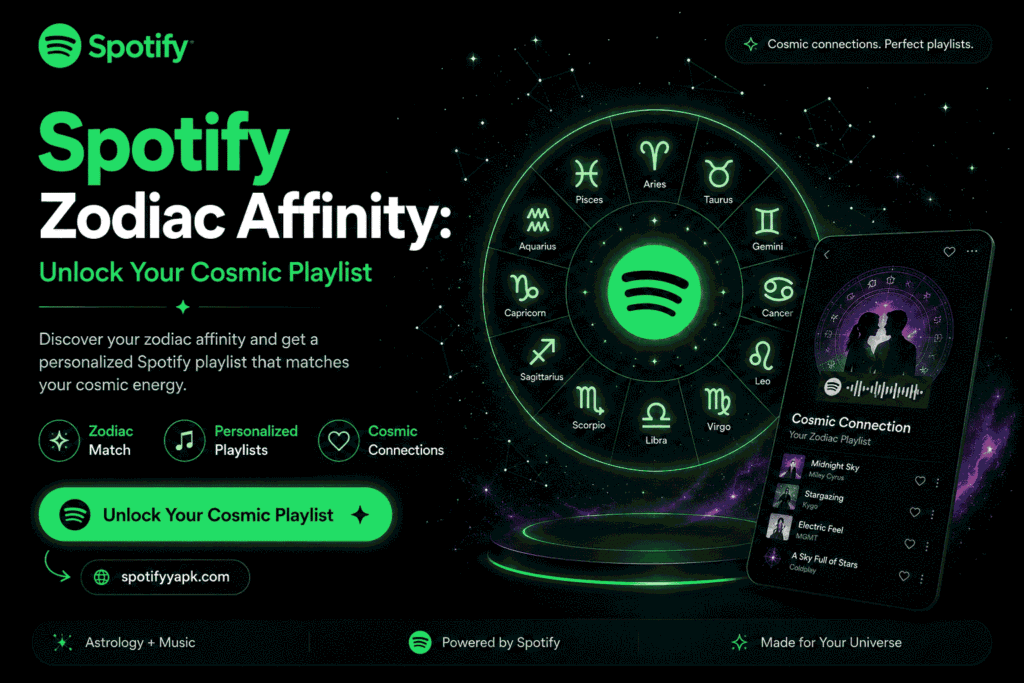 Spotify Zodiac Affinity cosmic playlist interface